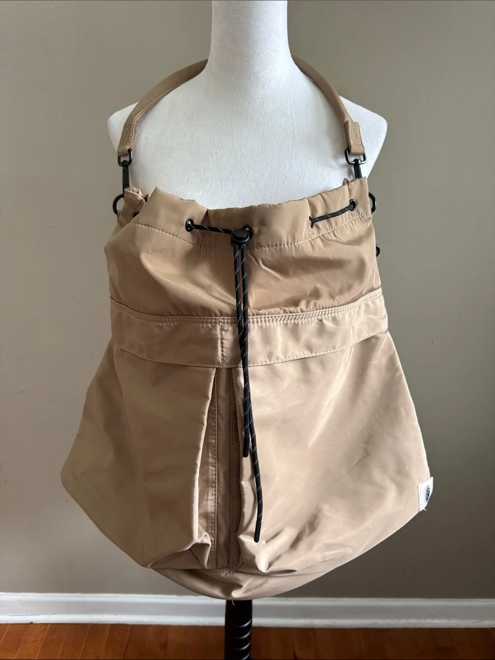 Free People Ego Boost Mega Bucket Sporty Oversized Lightweight Bag in Sand - NEW